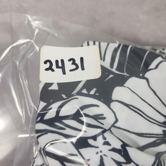 Swim Solutions Swimdress Womens 18W Black White Floral One Piece Tummy Control - Picture 16 of 16